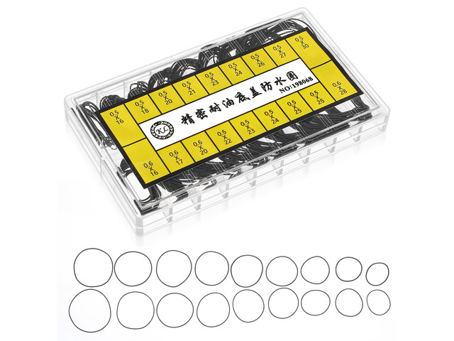 210 Pcs 18 Sizes O Ring Watch Gasket Rubber, Waterproof Watches Back Rubber Sealing Rings Replacement with A Box, Watch Repair Tools Parts for...