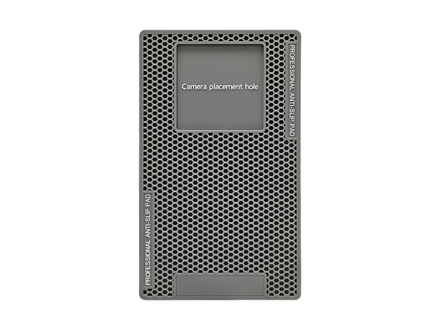 Silicone Non-Slip Mat, Gray, 1 Pack, 8.7' x 5.1' Screen Protector Installation, Large Anti-Slide Grip Pad, Camera Cutout, Thick Sticky Mat
