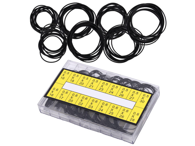 200pcs O-Ring Watch Gasket Kit, 18 Sizes 0.5/0.6mm (16-30mm) Specifications Rubber Watch Back Gaskets Back Cover Sealing Rings for Timepieces...