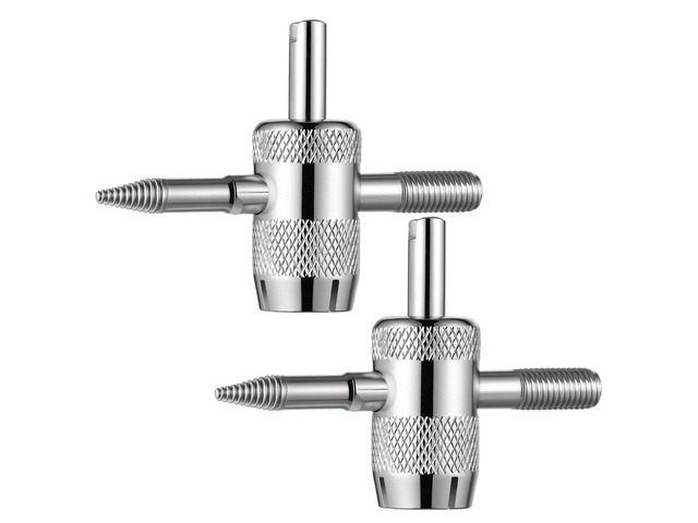 2 Pcs 4-Way Valve Stem Tool 4-in-1 Valve Core Tool Tire Valves Stem Puller Tyre Valves Removal Tools Repair Installer Tools for Bicycle Bike...