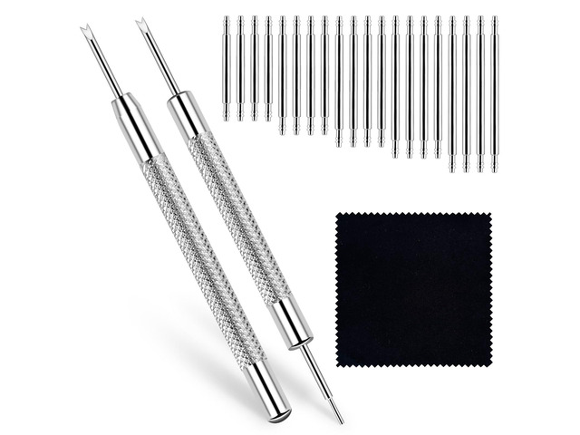 Band Pins Kit, Heavy Duty Watch Bands Spring Bars Pins Replacement, Stainless Steel Watches Strap Pins Adjustment Tool, Link Removal Kit with...