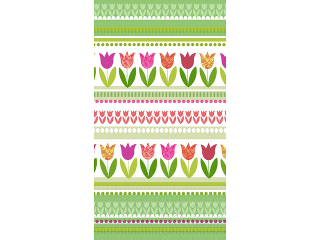 Dinner Napkins Disposable 3-Ply Paper Guest Hand Towels, 8.25' x 4.5', Tulip Row, 16-Count