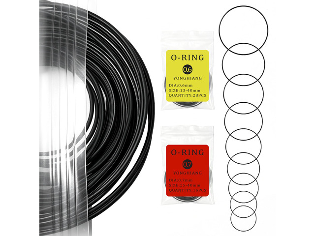 44 Pcs O Ring Watch Back Case Gaskets, Rubber Seals, 13-40mm 2 Sizes Watch Gasket Kit, For Waterproof Watch Back Cover Repair