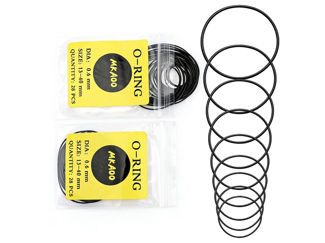 56 Pcs 0.6mm Waterproof Rubber Watchs Seal Washers Ring Watch Gasket, Watch Repair Tools for Watchs Back Cover O Ring Watch Gasket Rubber Seals