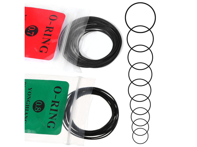 O Ring Watch Gasket, 27 Pcs 0.7/0.8 mm Waterproof Rubber Seal Washers Watch Sealing Ring Watch Repair Tools for Watches Back Cover