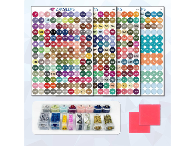 Label Stickers for Diamond Art Storage Kits Boxes,576 Color Number Letters Symbols StickersCross Stitch Supplies Diamond Painting Accessories with...