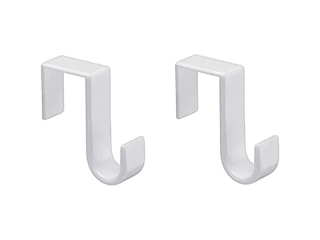 Over The Door Hooks Hangers, Laundry Hanger White Plastic 2 Pack Coats Towels Clothes,White