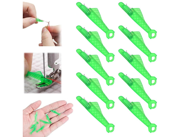 10 Pcs Fish Mouth Sewing Machine Needle Threader,2024 New Upgraded Automatic Sewing Needle Threader,Simple Needle Threader Tool,Quick Sewing...