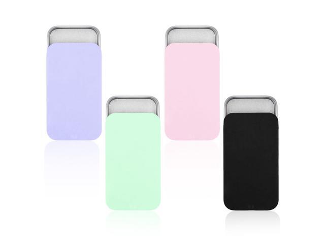 4 PCS Metal Tin Box Containers, 2.36 x1.33 x 0.4 Inch Small Metal Box Mini Rectangular Slide Top Containers Hinged Tin Boxes for Candies Jewelry...