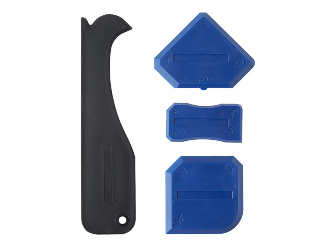 XIYAOXI 4 Pieces Silicone Caulking Tools Compatible with Sealant Grout Finishing Sealing Blue Caulk Tool Kit Caulking Finishing Tools