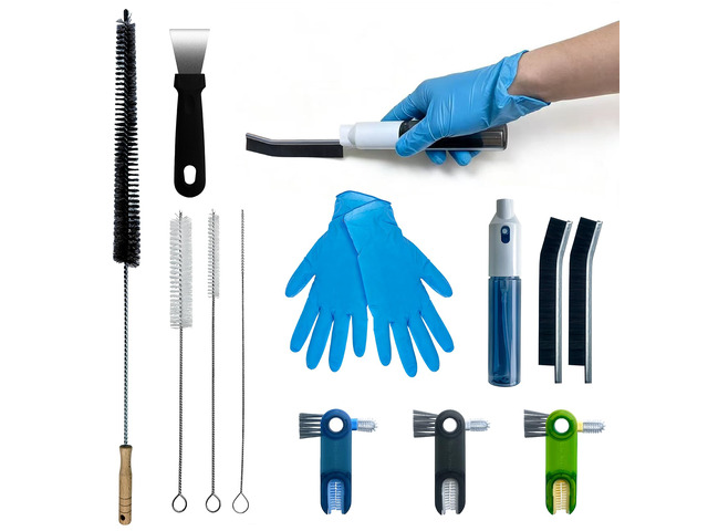 12 PCS Home Crevice Cleaning Brush Set Kitchen Bathroom Cup Lid Straw Dryer Vent Gap Cleaning Tools Household Cleaning Supplies