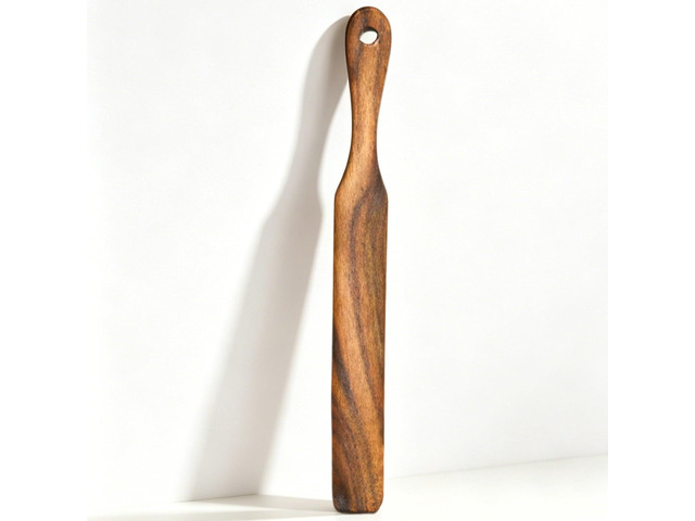 Wooden Spatula for Sourdough Starter, Natural Acacia Wood, 11 Inch, Food-Grade Wooden Spurtle, Mixing Utensil