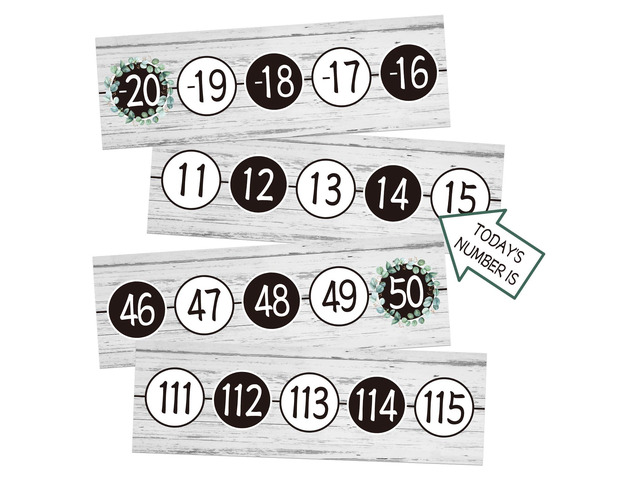 COCHIE Number Line for Classroom Wall Bulletin Board Borders Decorations, -20 to 120 Number Lines Border Strips Math Learning Poster, Numbers Line...