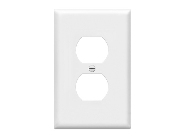 Duplex Receptacle Outlet Wall Plate, Electrical Outlet Cover, Mid-Size Size 1-Gang 4.88' x 3.11', Unbreakable Polycarbonate Thermoplastic, UL...