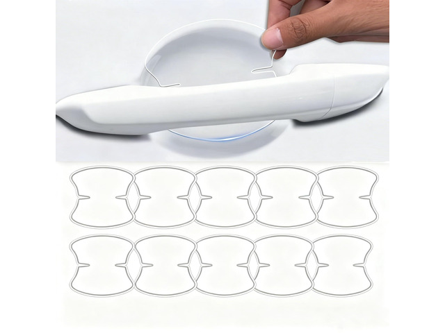 10 Pack Car Door Handle Protector Film, Clear Door Bowl Guard Anti-Scratch Protection / Waterproof & Wear Resistant / Clear Invisible Design /...