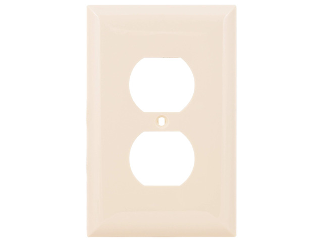 Power Gear Duplex Outlet Wall Plate Cover, Light Almond, 1 Pack Screws Included, Sturdy Nylon Construction, Fits Standard Duplex Outlets, 3.1in x...