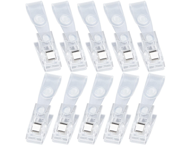 10PCS Garden Flag Clips, Plastic Anti-Wind Flag Stoppers, Clear Yard Flag Holder Stoppers, Mini Flag Clamps for Wedding, Party, Accessories for...