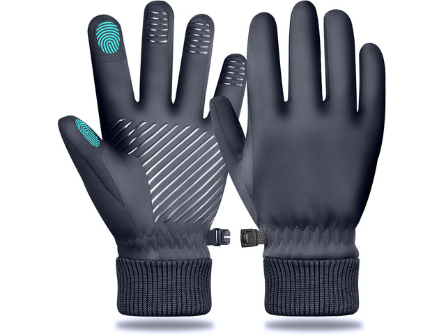 Waterproof Winter Gloves Touch Screen for Women and Men, Gray, XS Water proof Touchscreen Gloves with Thermal Warm for Cold Weather Snow,...
