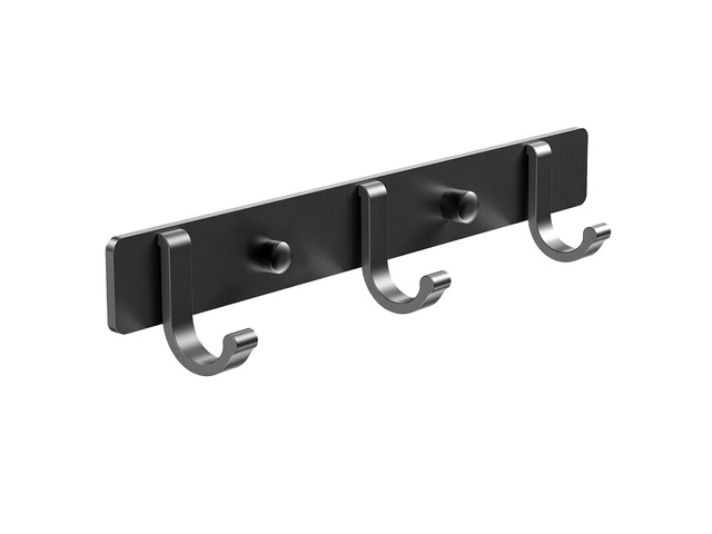 Wall Mount Coat Rack with 3 Hooks, Wall Organizer for Coats, Hats, Towels, Bags, Ideal for Entryway, Bathroom, or Bedroom