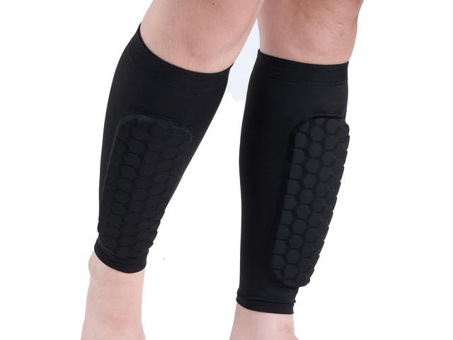 Shin Defender Shin Guards Youth Adult Ski Shin Guards Calf Compression Sleeve Lightweight Calf Protective Gear for Football Soccer with Honeycomb Pads