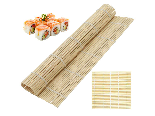 1 Pack 12 Inch Bamboo Sushi Mat - Sushi Roller Mat for Making, Shaping & Molding Sushi Roll & Kimbap - Food-Safe Sushi Making Supplies, Tools &...