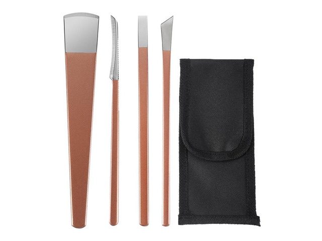 4 Pack Manicure Set,Professional Pedicure Knife Set,Dead Skin Corn Foot Remover Kit,Foot Care Tools for Travel or Home,Stainless Steel Foot File Rasp