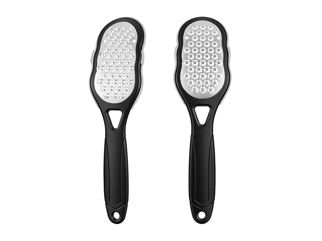 2 Pcs Foot Files with Skin Catcher, Professional Stainless Steel Pedicure Callus Remover Foot Scraper Pedicure Feet Grater Feet Scrubber Dead Skin...