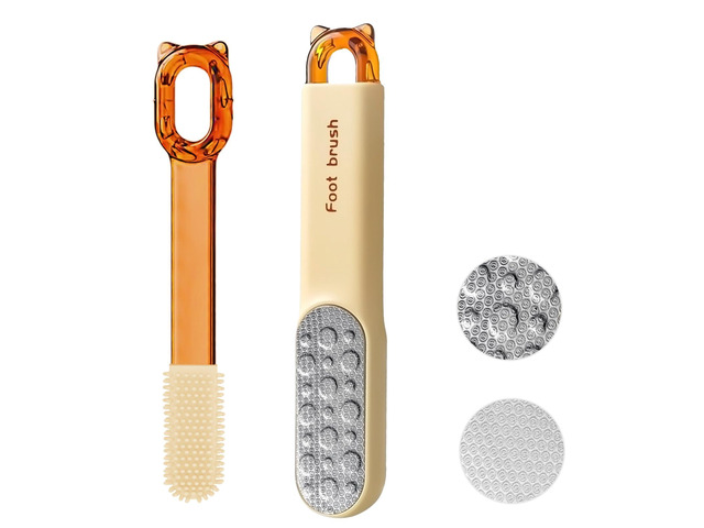 Double-Sided Stainless Steel Foot File, Pedicure Callus & Dead Skin Remover Works Wet & Dry. Ergonomic, Exfoliates Rough Heels & Repairs Dry...