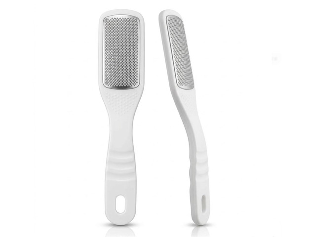 Foot File Callus Remover Stainless Steel Pedicure Rasp for Cracked Dry Dead Skin Heel Cleaner Dead Skin Tool Ergonomic Handle 7.75 in for Home Spa...
