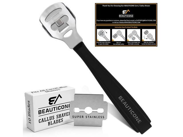 Professional Callus Shaver for Feet Foot Scraper Pedicure Razor with Replaceable Blades Hard Skin Remover for Cracked Heels & Dead Skin Pedicure...