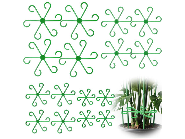 16PCS Plant Stem Support, Plant Stem Holder for Indoor Plants, Climbing Houseplant Stem Supports, Reusable Plant Stabilizer