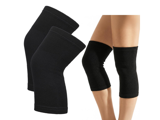 Bamboo Knee Sleeve, Bamboo Compression Knee Brace Relieve Knees Pain Black Elastic Breathable Knees Braces, Thicken Thermal Leg Pads for Women...