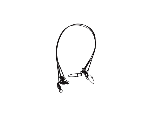 Wire-Wound Steelon Leaders 6' Length, 30 lb Line Tested, Black, Per 3