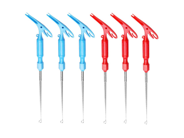 6 Pack Fish Hook Remover Tool 3in1 Fishing Hook Quick Removal Device Knot Tyer Fishing Knot Tying Tool Tying Fishing Line to Hooks Portable Fast...