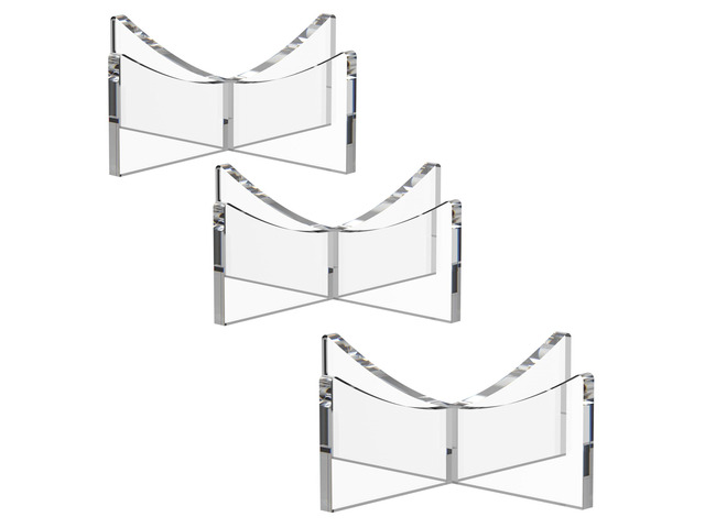 UoYeet Ultra-Clear Acrylic Sports Ball Display Stand (3-Pack), Thick Shatterproof Holder for Softball, Baseball, Golf Ball & Memorabilia Small...