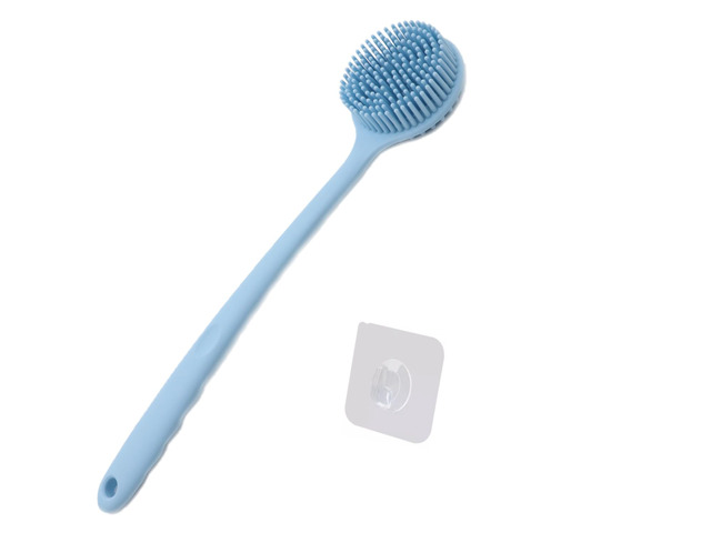 Silicone Body Scrubber, Long Handle Back Scrubber for Shower Brush,Exfoliating Body Scrubber, Shower Scrubber for Body Brush, Soft Silicone Bath...