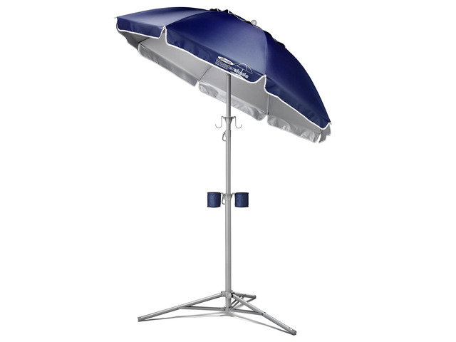 Ultimate Portable Sun Shade Umbrella Lightweight Adjustable Outdoor Patio & Beach Umbrella with Tripod Base (Navy)