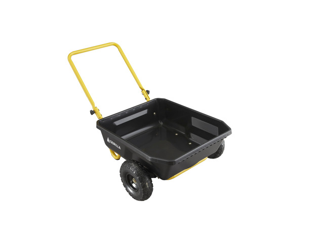 Poly Dump Cart, 2-Wheel Garden Wagon, 4 Cu Ft, 300lb Capacity Compact 2-wheel poly dump cart for gardeners in tight spaces needing an...