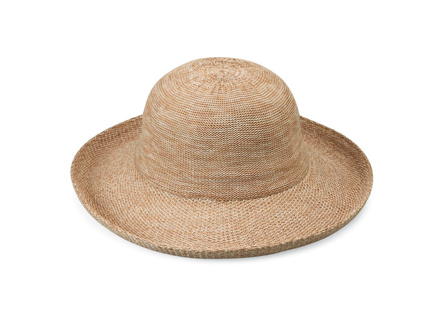 Womens Victoria Sun Hat Medium (Mixed Camel) Packable Design, Adjustable Sizing Sophisticated Style for Parties, Beach & Outdoor
