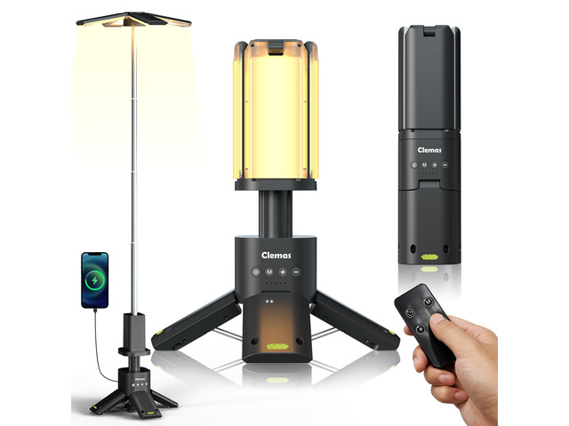 Telescopic Camping Lights Rechargeable 14000 mAh Led Multifunction Magnetic Lanterns Job Site Lighting Cordless Dimmable Camping Tent Lamp Portable...