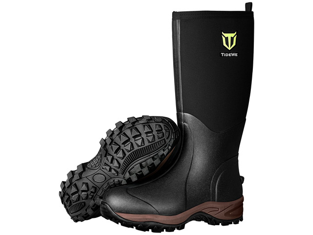 Rubber Neoprene Boots for Men and Women, Rain Boot, Black,M10/W11 Sturdy 6mm Neoprene Hunting Boots for Arctic Outdoor Use, Heat-Retaining...