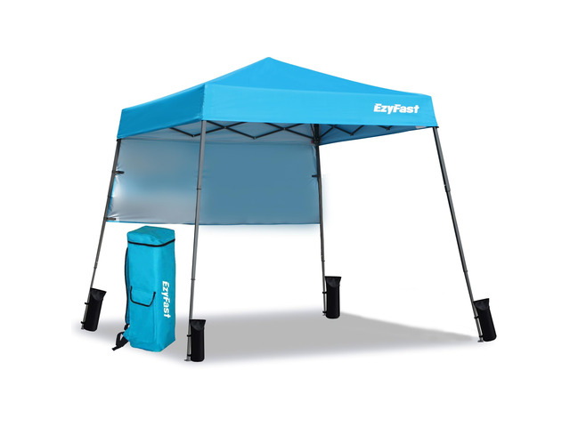 Ultra Compact Backpack Canopy, Pop Up Shelter, Portable Sports Cabana, 7.5 x 7.5 ft Base / 6 x 6 ft top for Hiking, Camping, Fishing, Picnic,...