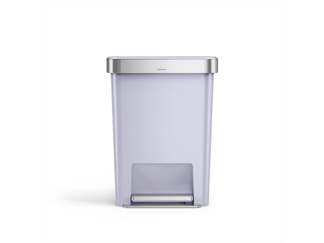 Hybrid Step Can, 45L / 12 Gallon Rectangular Kitchen Trash Can, Studio Edition, Liner Rim System, Liner Pocket, 150,000-Step Pedal, Lid Shox...
