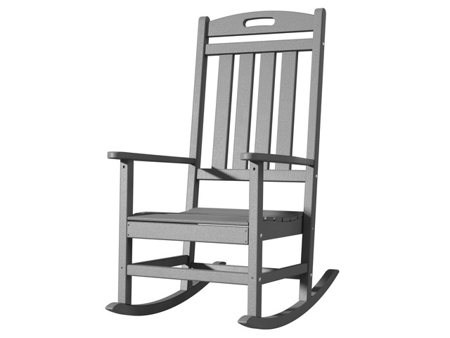 Outdoor Rocking Chair, All-Weather Resistant Poly Lumber Rocker Chair Outdoor, High Back Plastic Patio Rocking Chairs for Outside Porch Rocker...
