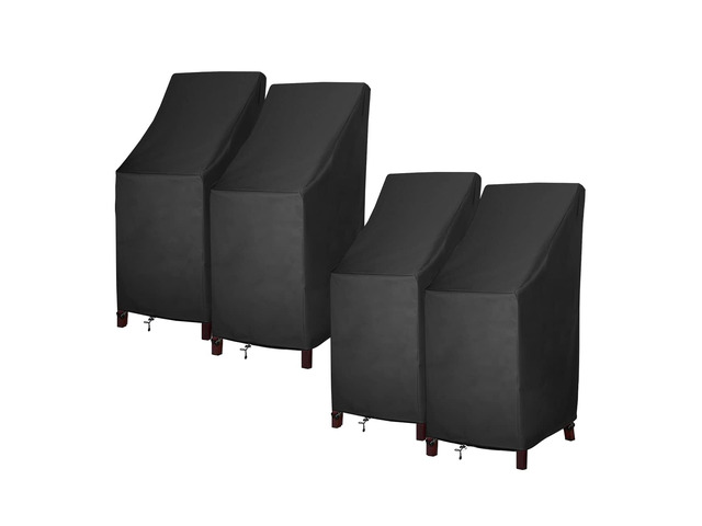 Stackable Patio Chair Covers for Outdoor Furniture, Outdoor Chair Covers Waterproof, 600D Heavy Duty Lawn Outside Barstool Covers,Fits for 4-6...