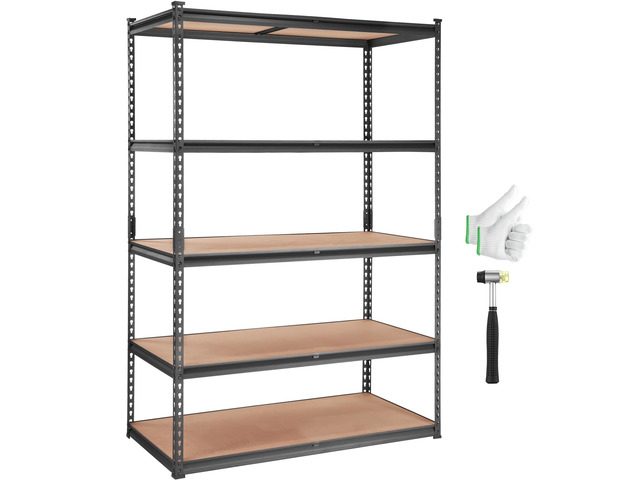 Storage Shelves 5-Tier Adjustable 2000 lbs 48'x24'x72' Shelving Unit Heavy Duty Garage Storage Metal Utility Rack Shelf for Kitchen, Pantry,...