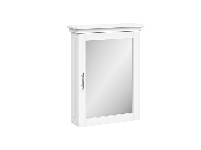 Somerset Bathroom Wall Mount Medicine Cabinet with Mirror, White Bath Storage Cabinet with Adjustable Interior Shelf and Soft Close Hinges,...