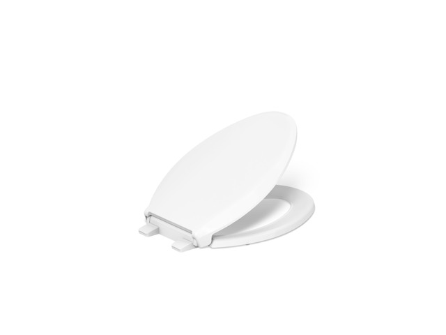 CACHET Nightlight Soft Close Toilet Seat Elongated, ReadyLatch, Grip-Tight Hardware, White