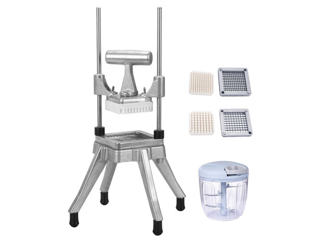 Commercial Vegetable Chopper & Food Dicer, Heavy Duty Vegetable Cutter with 1/4' & 3/8' Stainless Steel Blades, Manual Onion Potato Pepper Dicer...