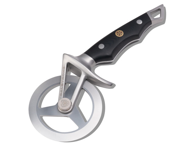 Orbit Razor Pizza Cutter Wheel - 304 Stainless Steel Tri-spoke Rotary Wheel - G-10 Handle - For Homemade Pizza - Flatbread - Pastry - Sheath...